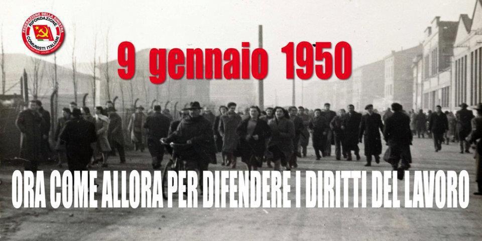 Eccidio fonderie riunite del 9 Gennaio 1950. La commemorazione del Prc Modena.