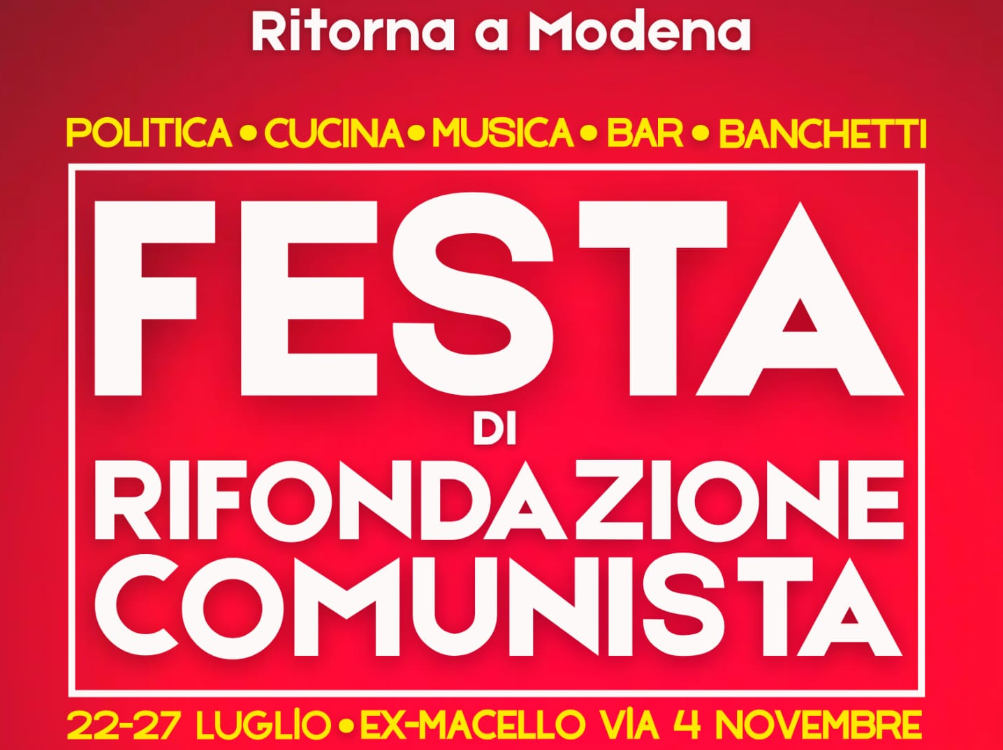 Festa di Rifondazione Comunista a Modena